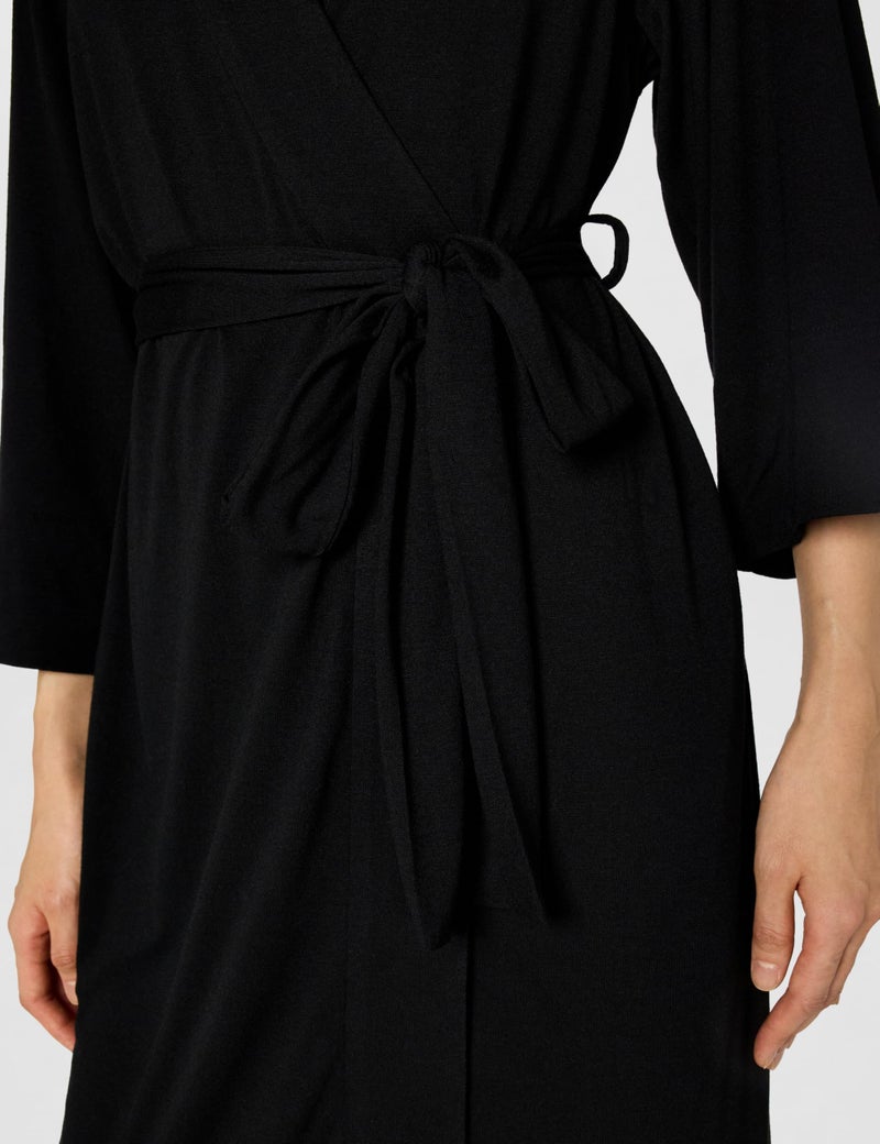 Natori Women's Shangri-La Robe,Black,Large - Image 5
